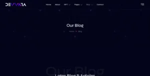 Devvata – NFT Portfolio Elementor Template Kit