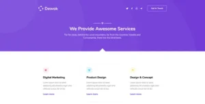Dewok – Digital Agency Template Kit
